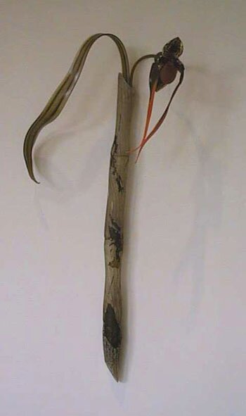 Phragmipedium - Red, Bamboo Sculpture